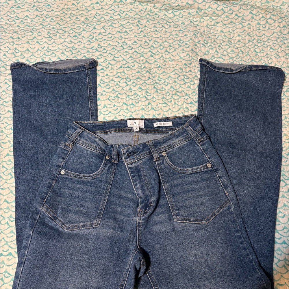 True Craft Women's Boot Cut Jeans - Blue